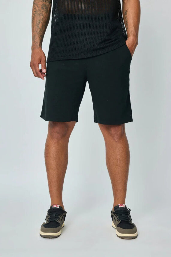 Lichtgewicht viscose shorts met linneneffect