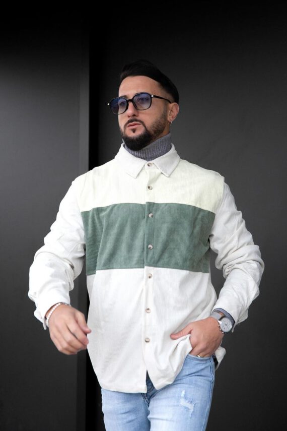 Driekleurig overshirt