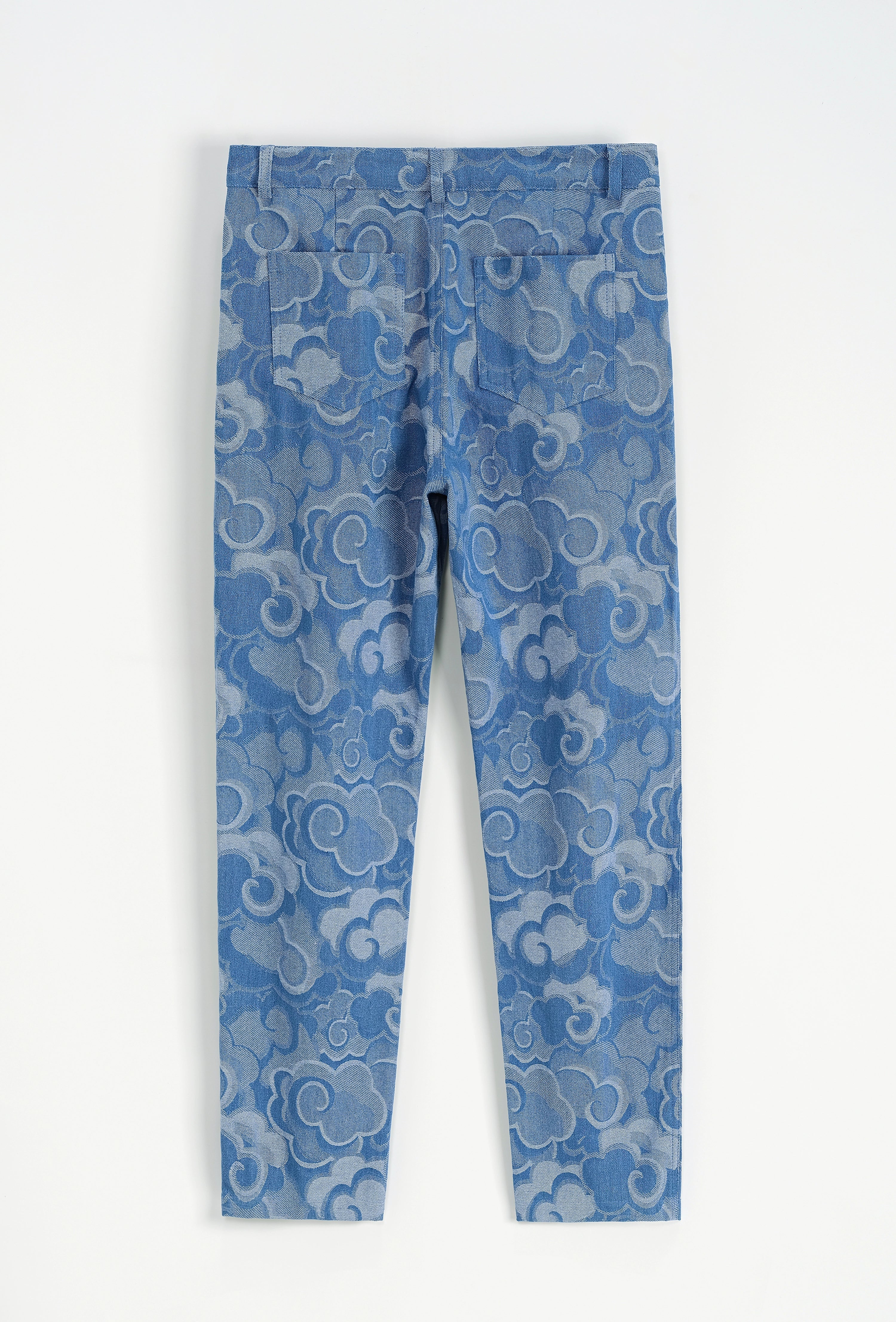 Set van denim jasje en broek met bloemenmotief - Afbeelding 5