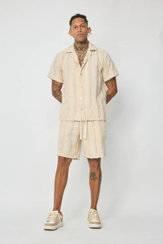 Set van effen shirt en korte broek