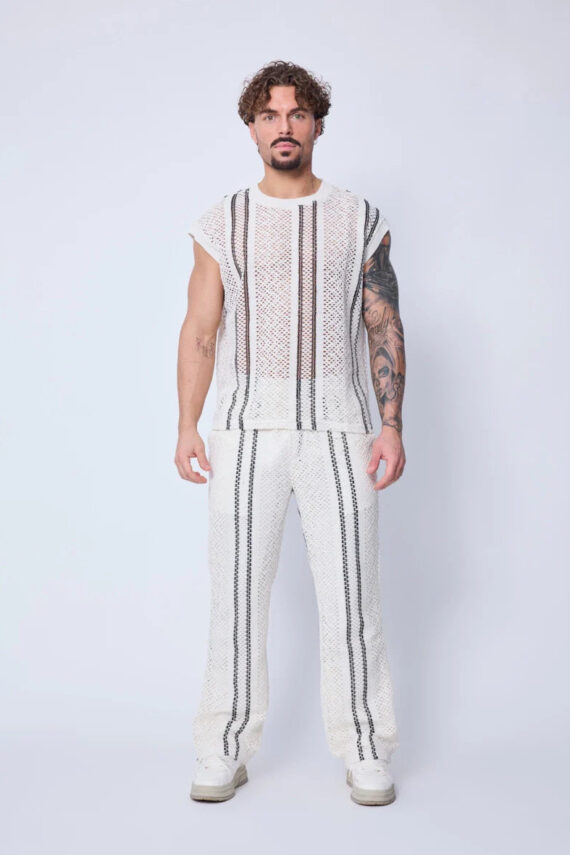 Gebreide tanktop en broekset
