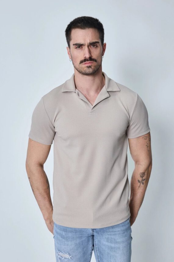 Effen poloshirt met korte mouwen