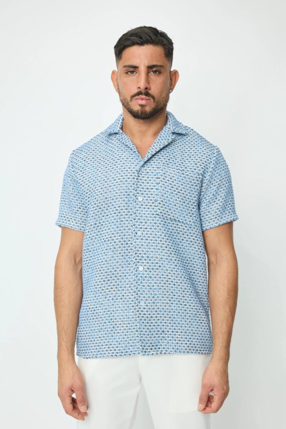 Chemise effet broderie avec des motifs carreaux