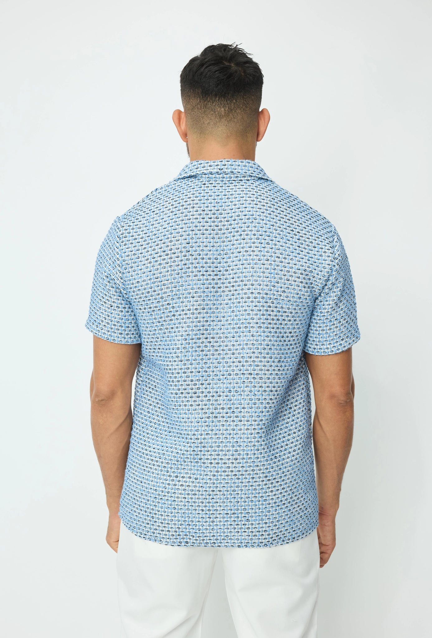 Chemise effet broderie avec des motifs carreaux - Afbeelding 2