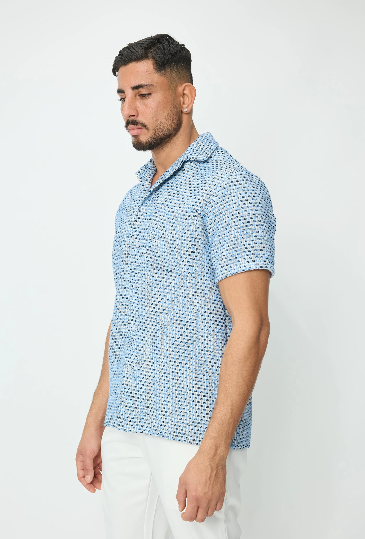 Chemise effet broderie avec des motifs carreaux - Afbeelding 3