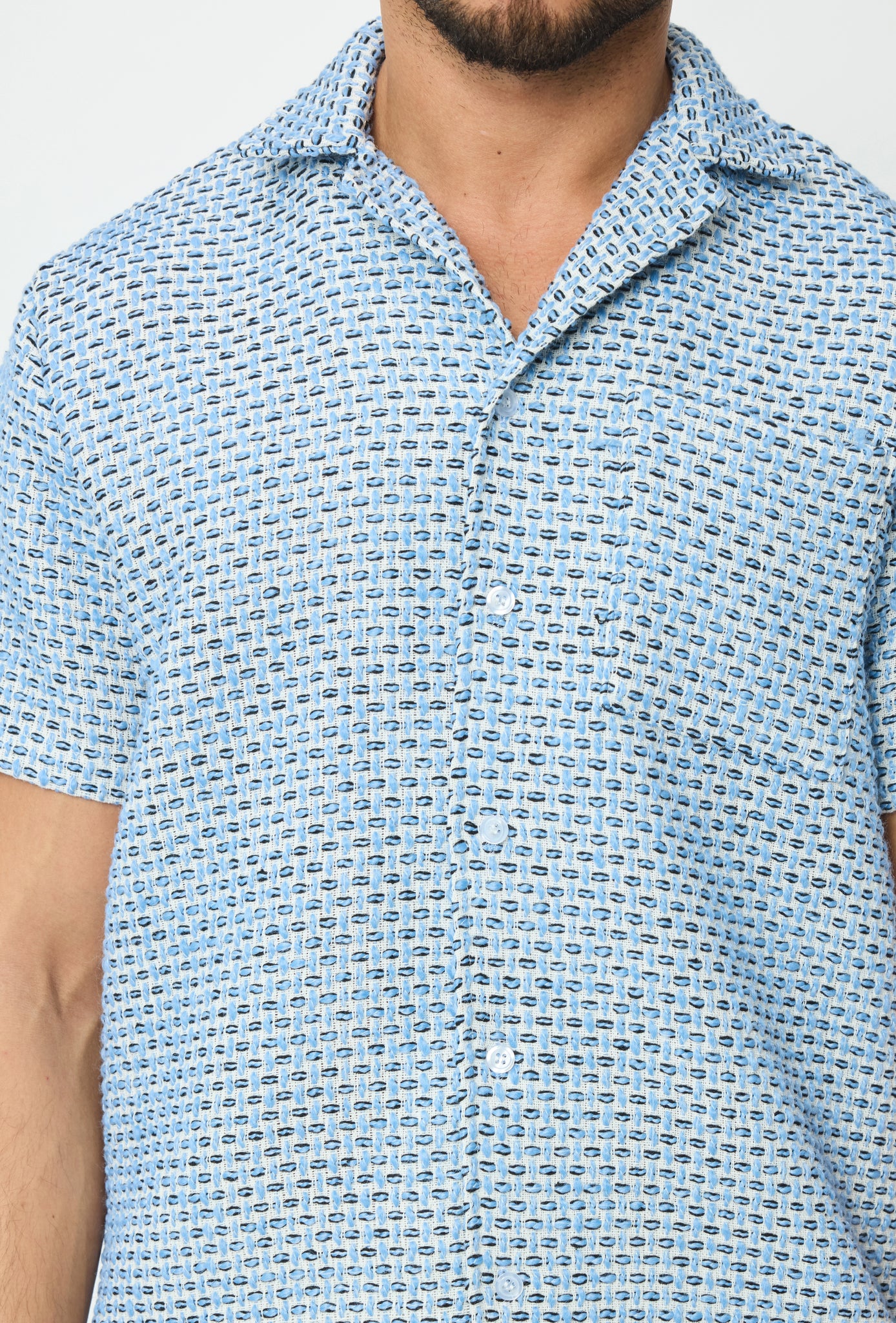 Chemise effet broderie avec des motifs carreaux - Afbeelding 6