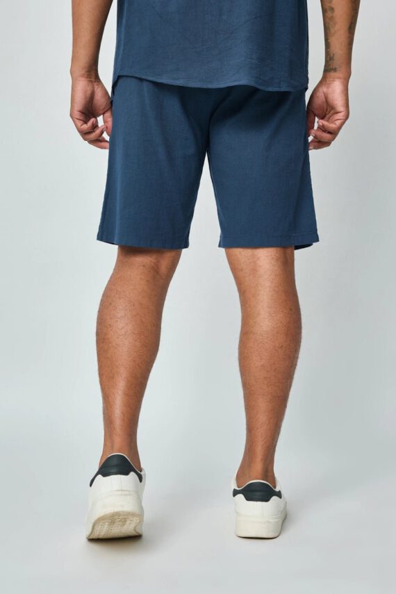 Lichtgewicht shorts van viscose met linneneffect