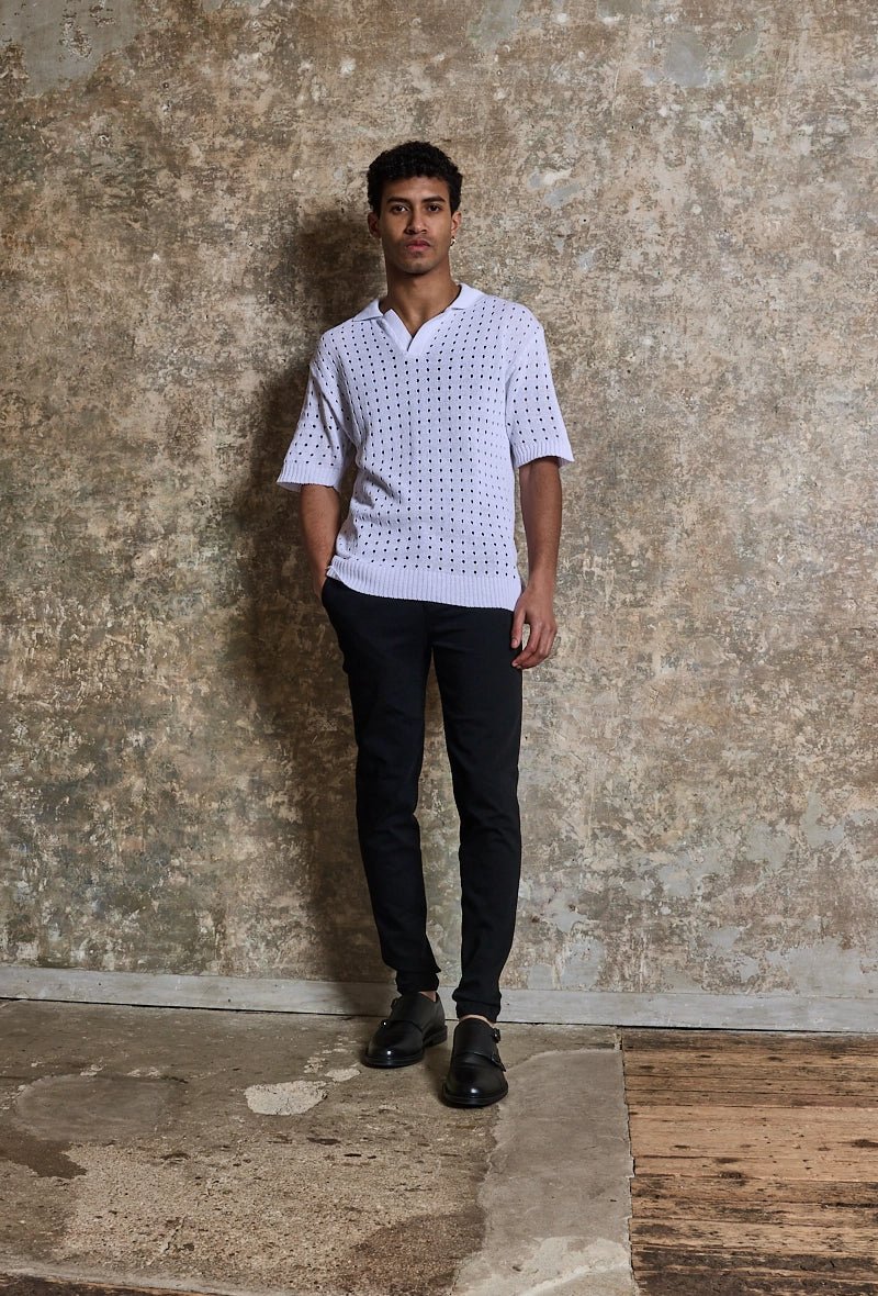 Poloshirt met korte mouwen en gaten - Afbeelding 6