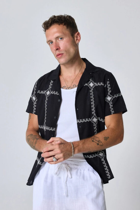 Kort mouwen shirt met borduursel