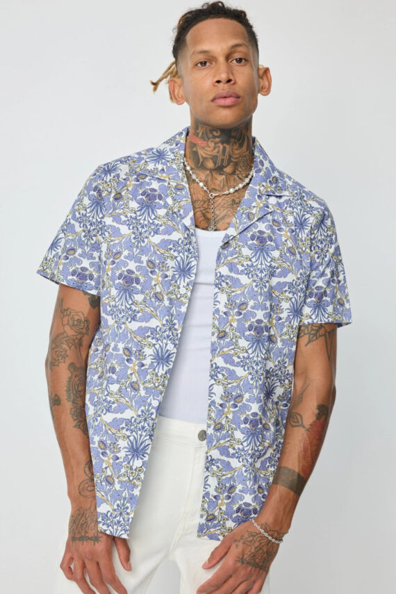 Shirt met korte mouwen en bloemenpatronen