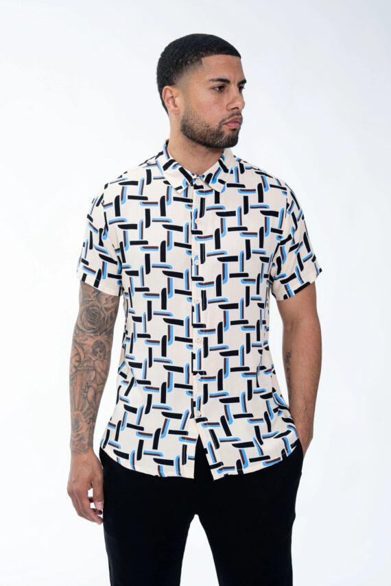 Casual shirt geïnspireerd op abstracte kunst