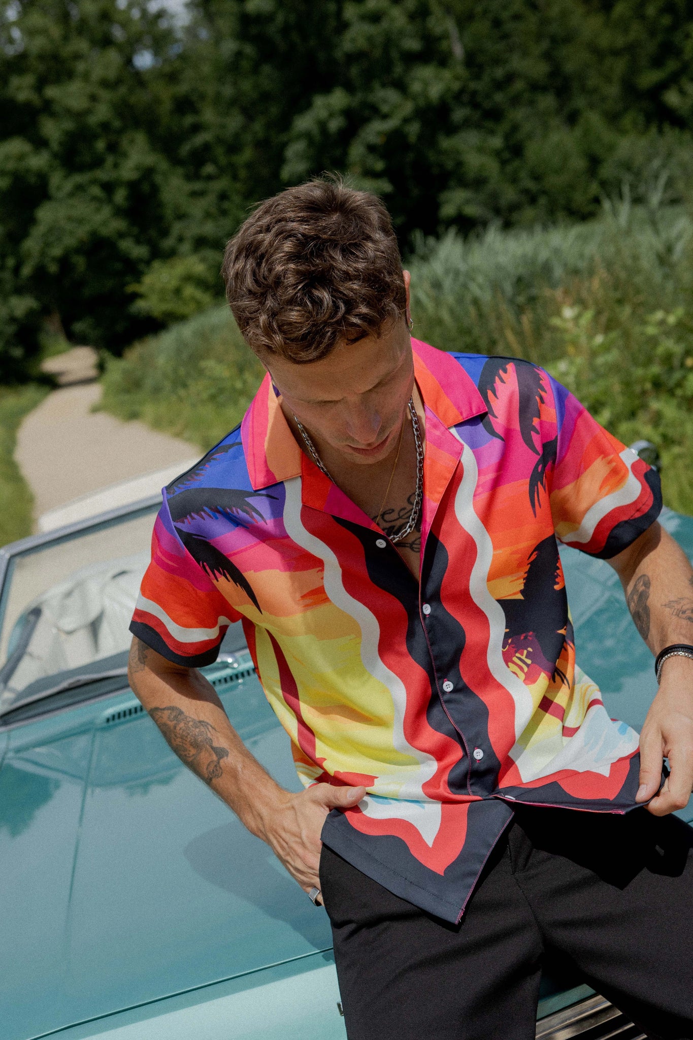 Wave-shirt en zonsondergang - Afbeelding 2