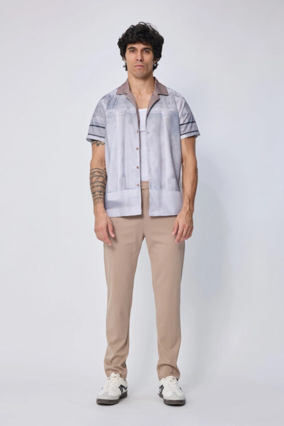 Shirt met korte mouwen en patroon