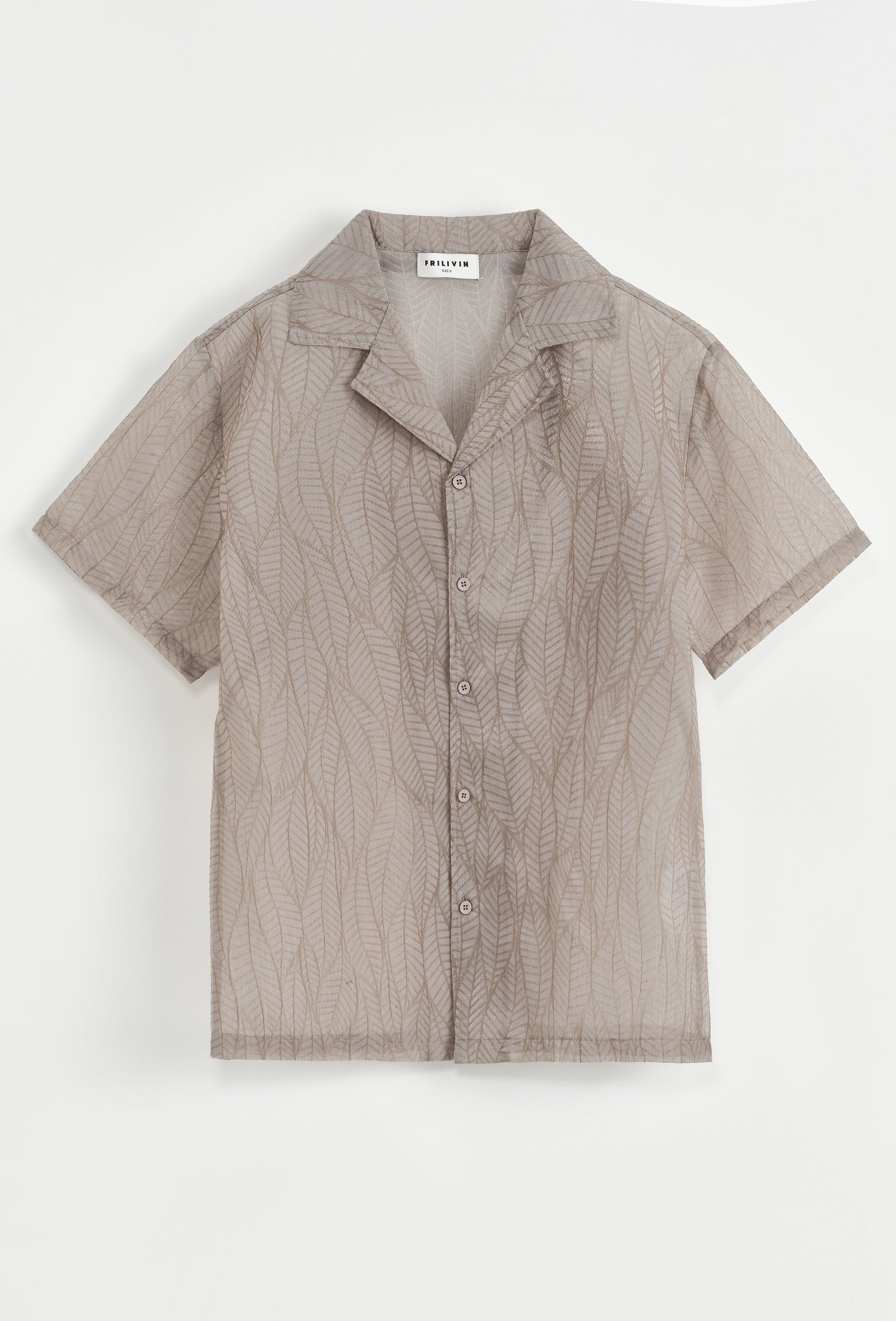 Doorschijnend shirt met korte mouwen