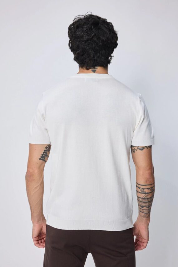 Effen poloshirt met korte mouwen en knopen