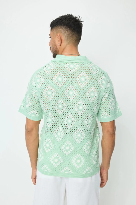 Kort mouwen shirt in doorschijnende tricot