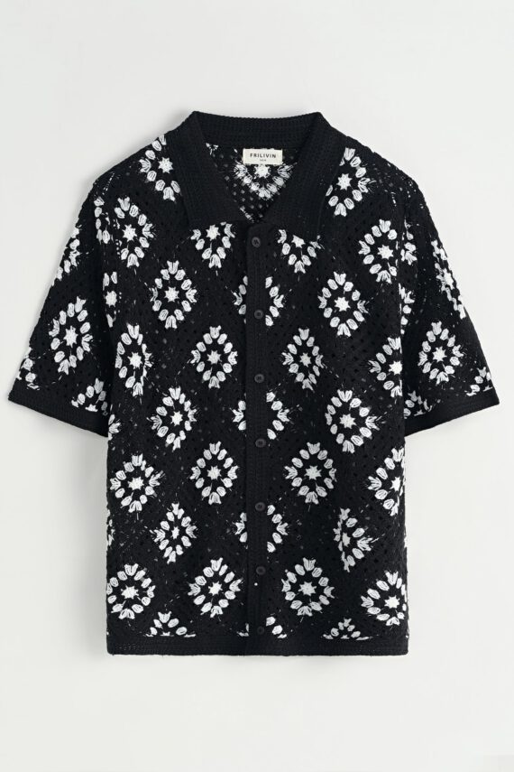 Kort mouwen shirt in doorschijnende tricot