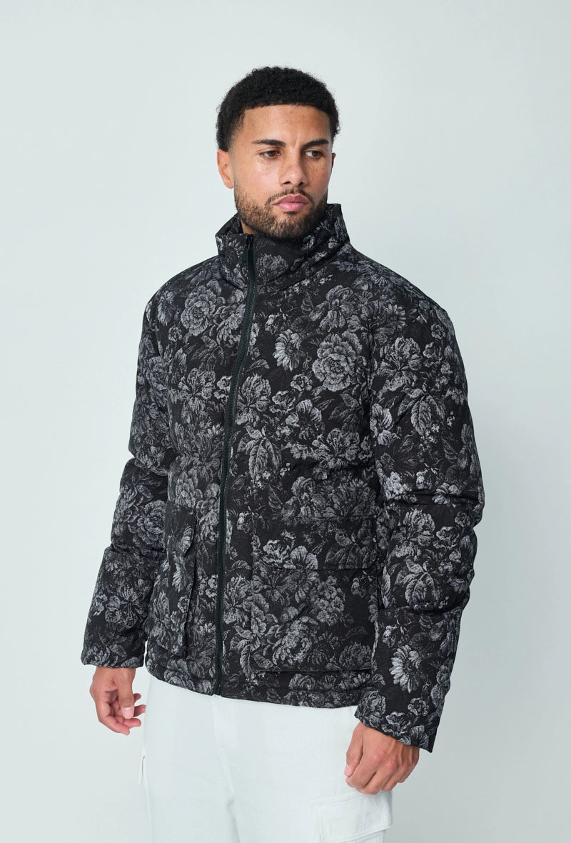 Gewatteerd jack met bloemenprint - Afbeelding 3
