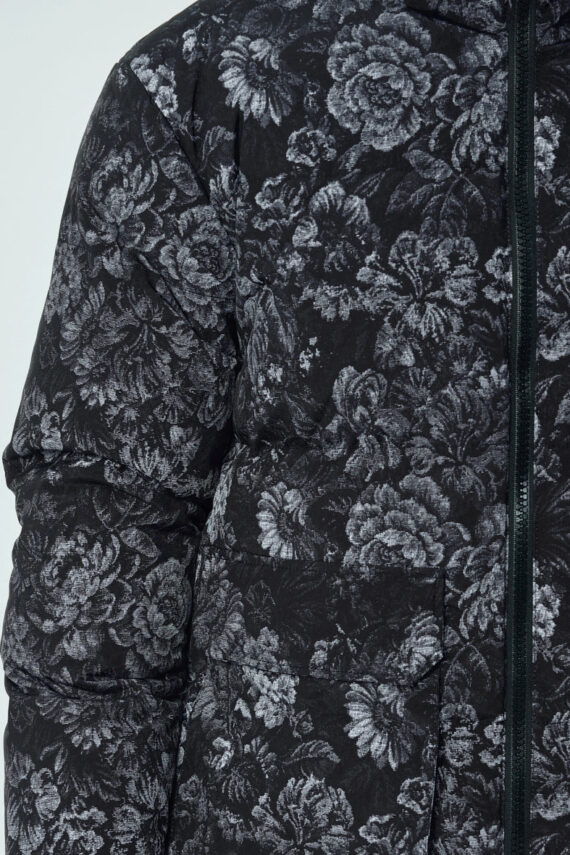Gewatteerd jack met bloemenprint