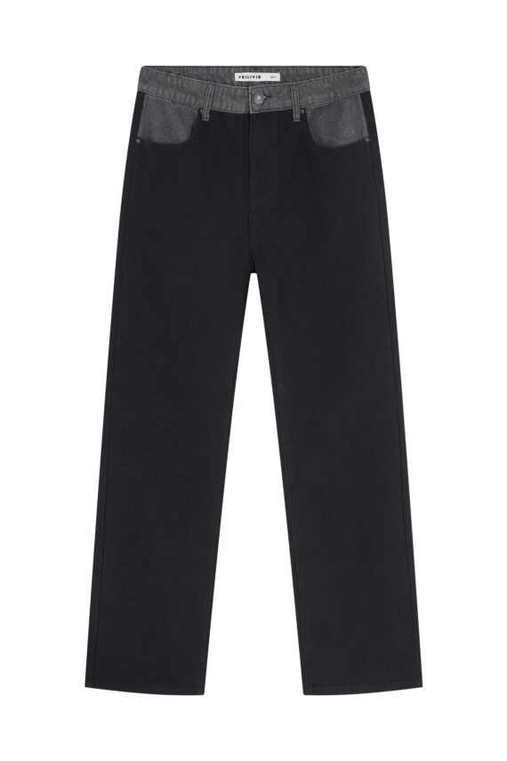 Tweekleurige rechte jeans