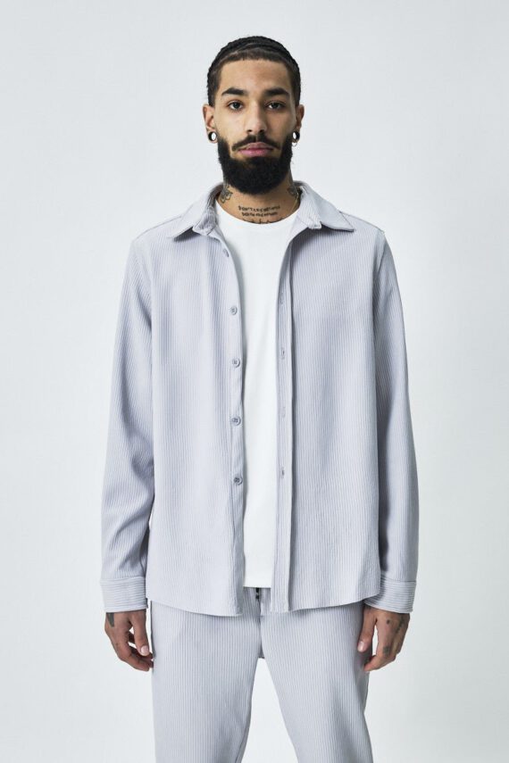 Oversized geribbeld overhemd