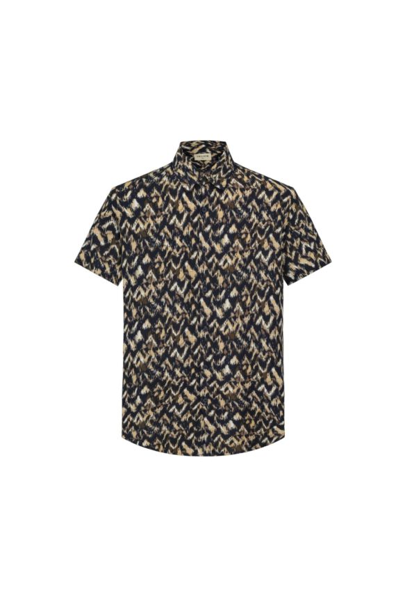Casual abstract print overhemd