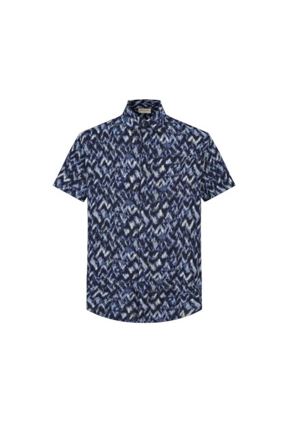 Casual abstract print overhemd