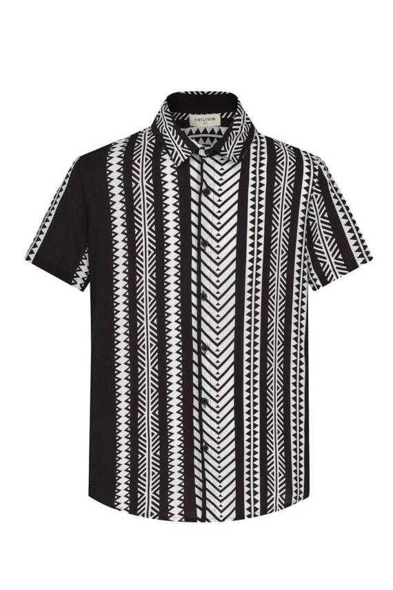 Casual overhemd met geometrische patronen