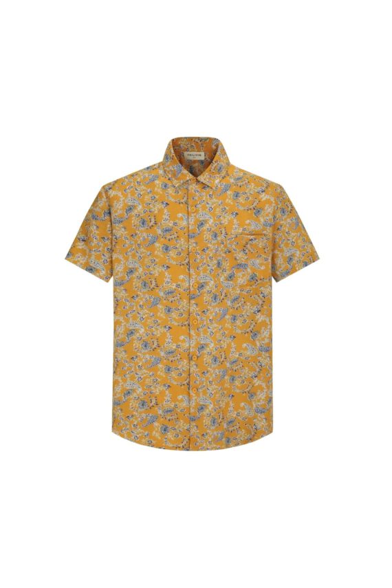 Casual overhemd met bloemenzakje