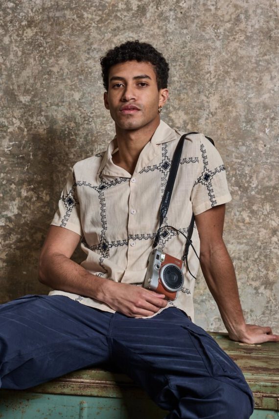 Kort mouwen shirt met borduursel