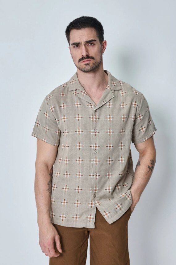 Shirt met korte mouwen en patroon
