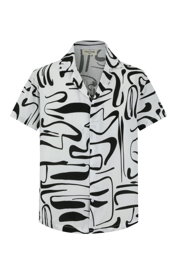 Kort mouwen shirt met abstracte patronen