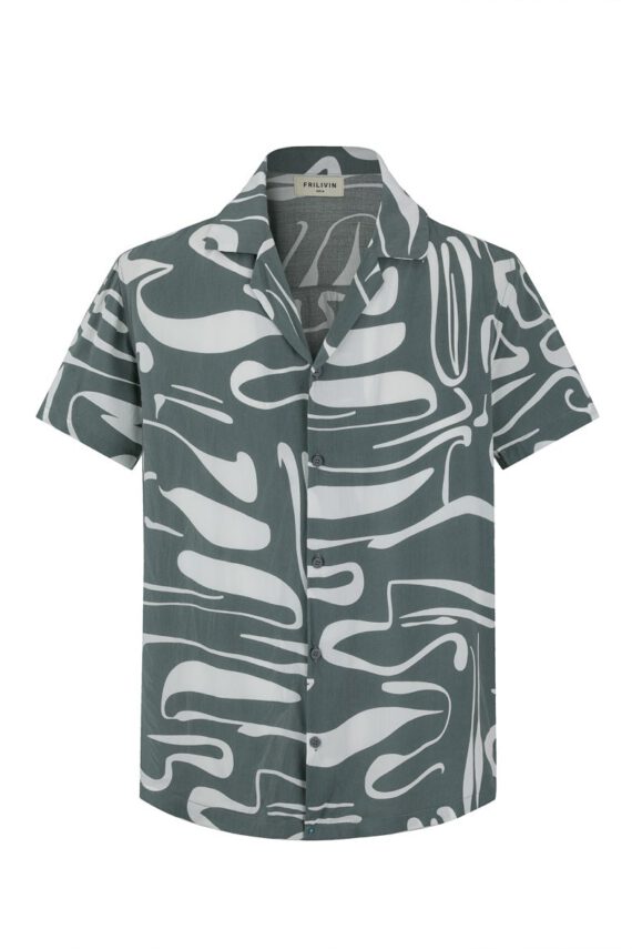 Kort mouwen shirt met abstracte patronen