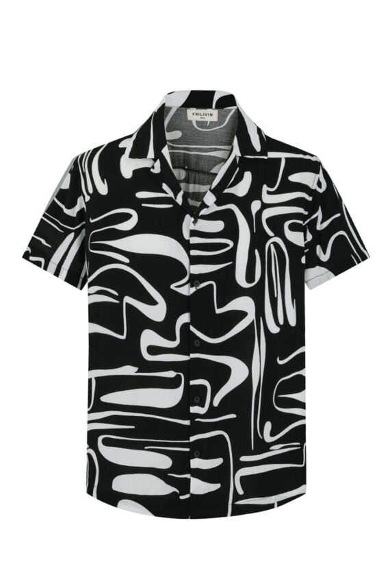 Kort mouwen shirt met abstracte patronen