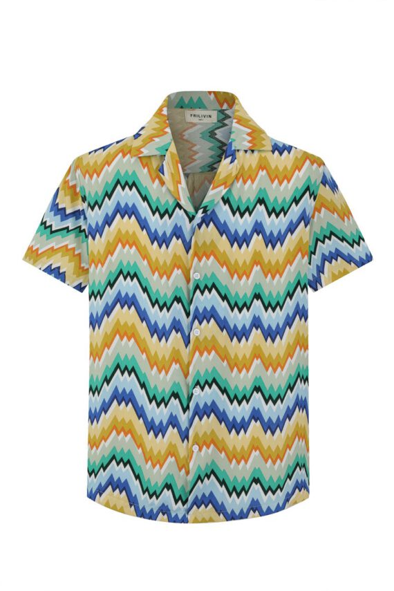 Kort mouwen shirt met abstracte patronen
