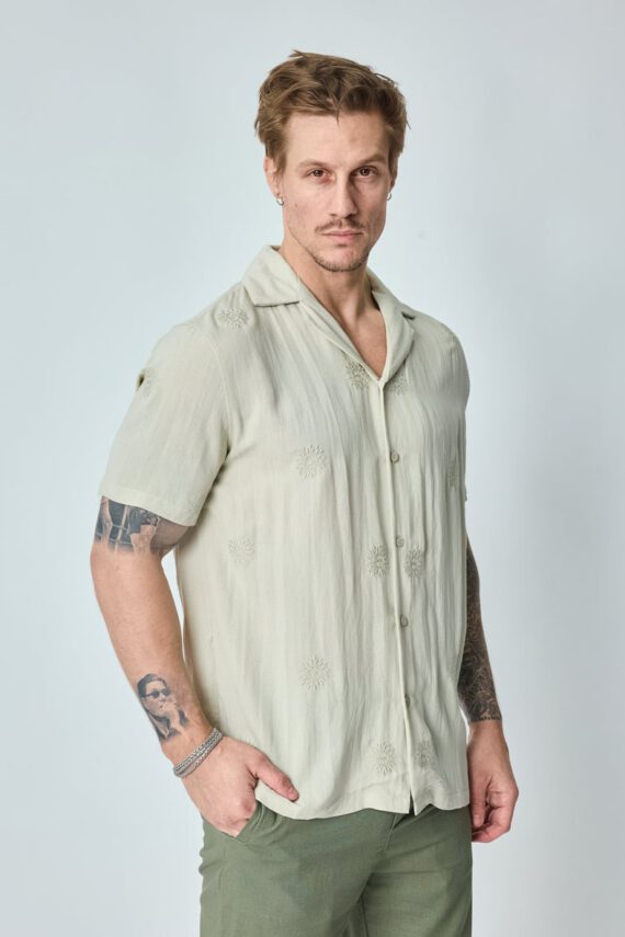 Shirt met korte mouwen en bloemenpatronen