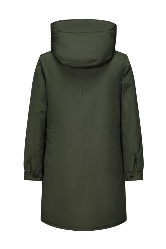 Middellange parka met capuchon