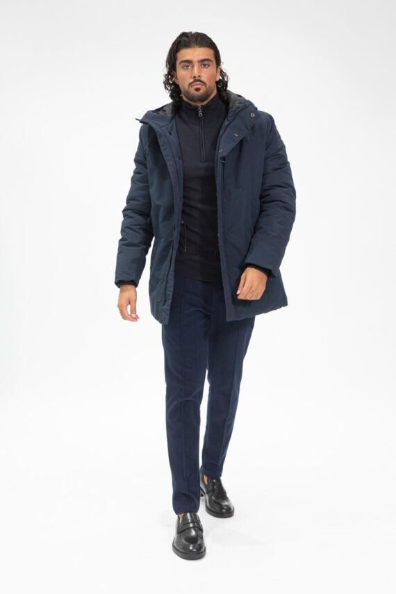 Middellange parka met capuchon