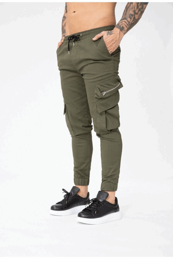 Jogger cargobroek met rits