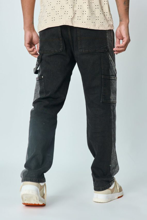 Losse tweekleurige jeans
