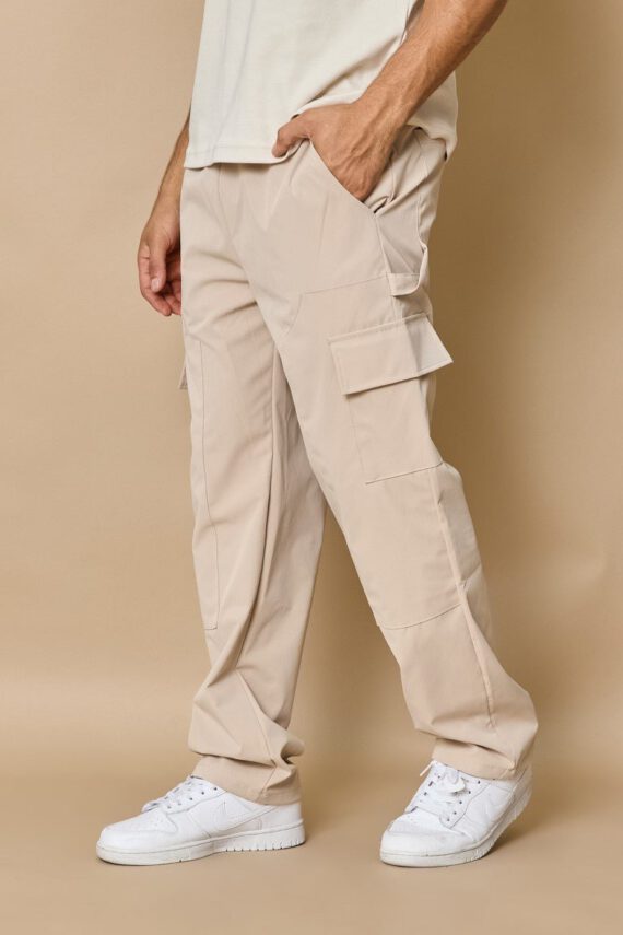 Trendy effen cargo joggingbroek