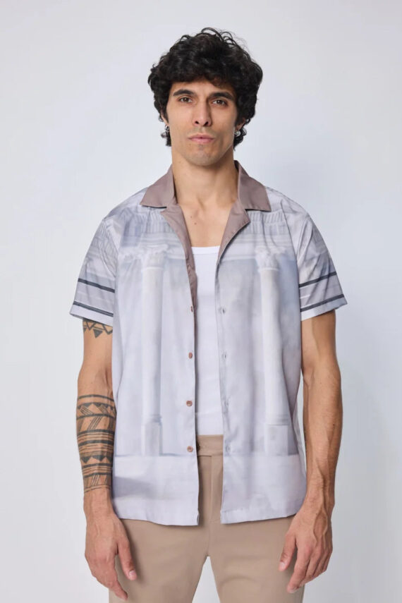 Shirt met korte mouwen en patroon
