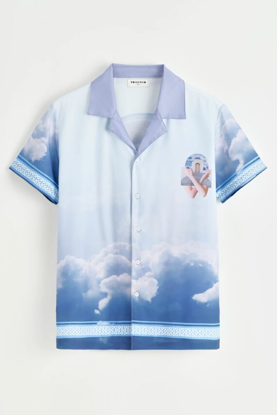 Shirt met korte mouwen en patroon