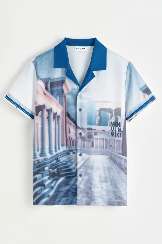 Shirt met korte mouwen en patroon