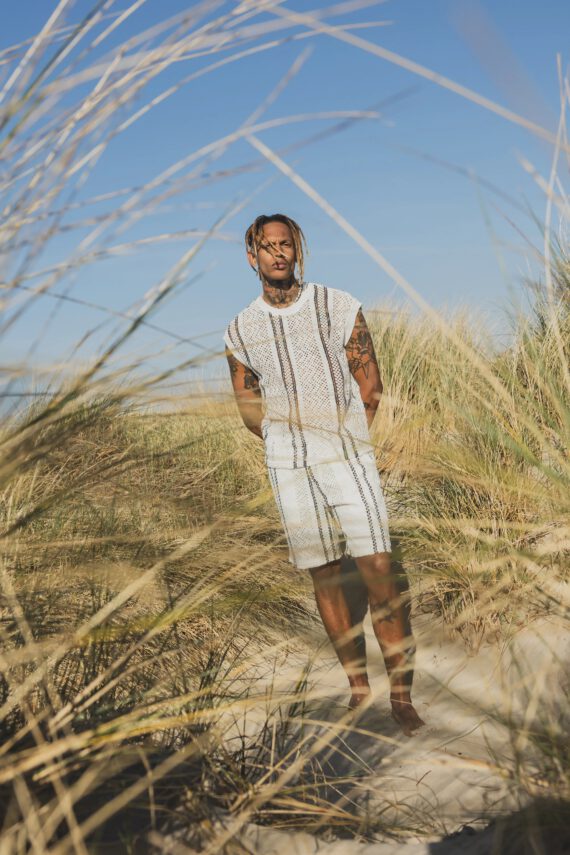 Set van T-shirt en tanktop met korte broek
