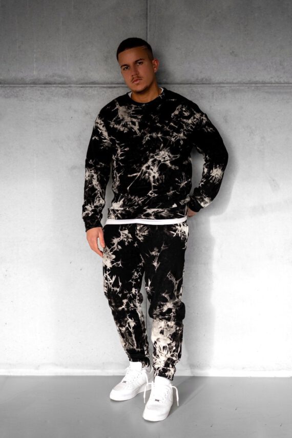 Ensemble sweat & jogging motif tie and dye imprimé - Frilivin