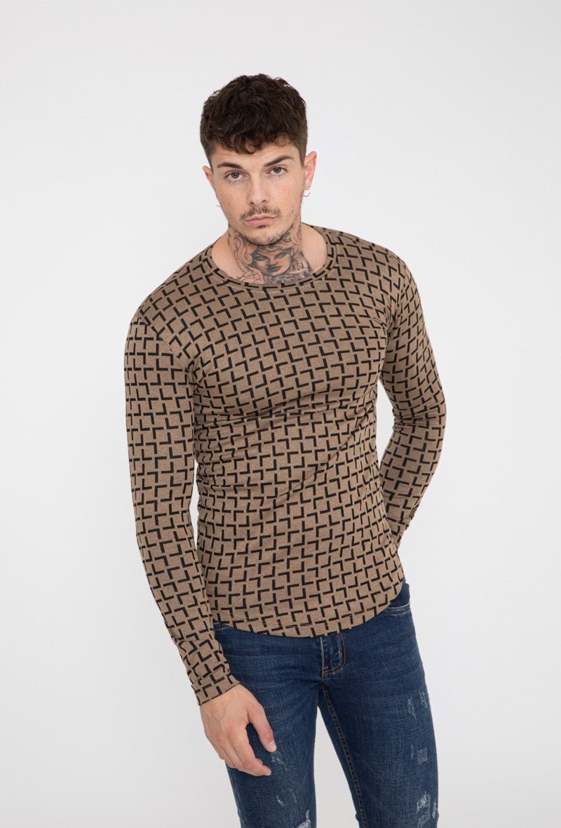 Grafisch T-shirt met lange mouwen - Afbeelding 5