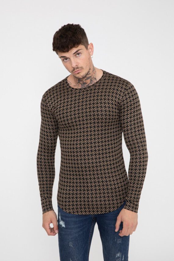 Grafisch T-shirt met lange mouwen