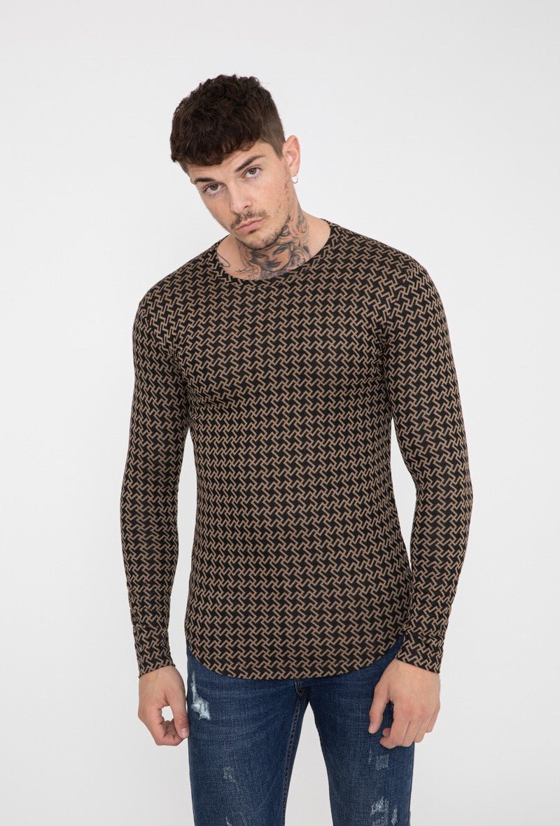 Grafisch T-shirt met lange mouwen