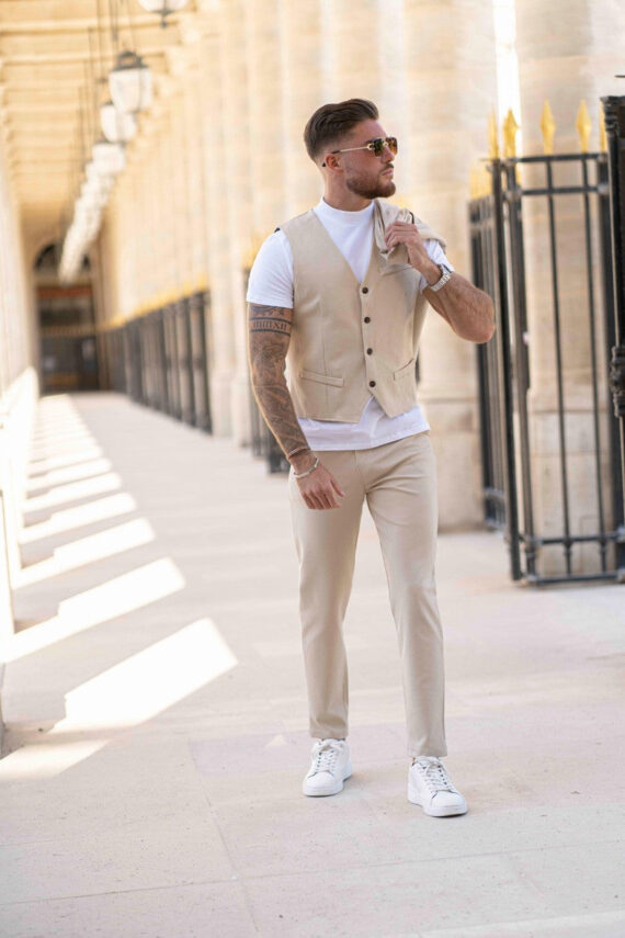 Trendy effen broek